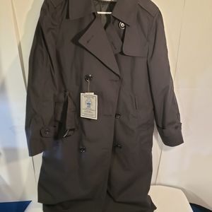 Army Issued Womens Trenchcoat 6R NWT Defense Logistics Agency Black Coat Perfect